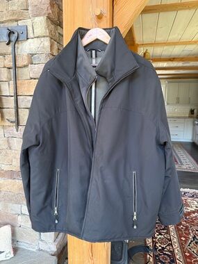 Johnston & Murphy Black Lightweight Men's Zip Jacket
